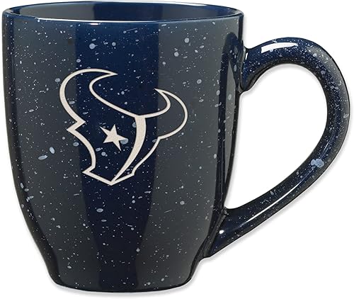 Miniatura 326 de Rico Industries, NFL Football - Taza de café de 16 oz de cerámica moteada, grabada con láser y de color de los equipos de fútbol americano de la NFL