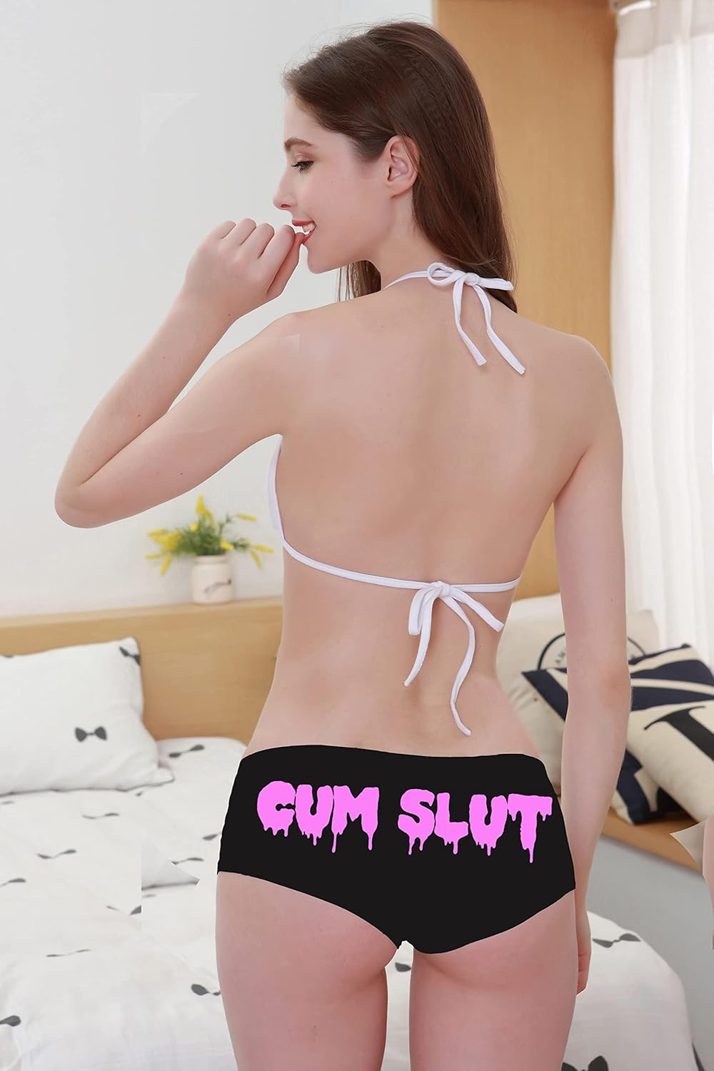JIQIMEI Women's Underpants Funny Panties, Soft and comfortable Low rise sexy, Give her a gift of love - Image 2