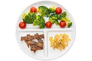 Sweese Porcelain Dinner Portion Control Diet Plates for Adults - Set of...