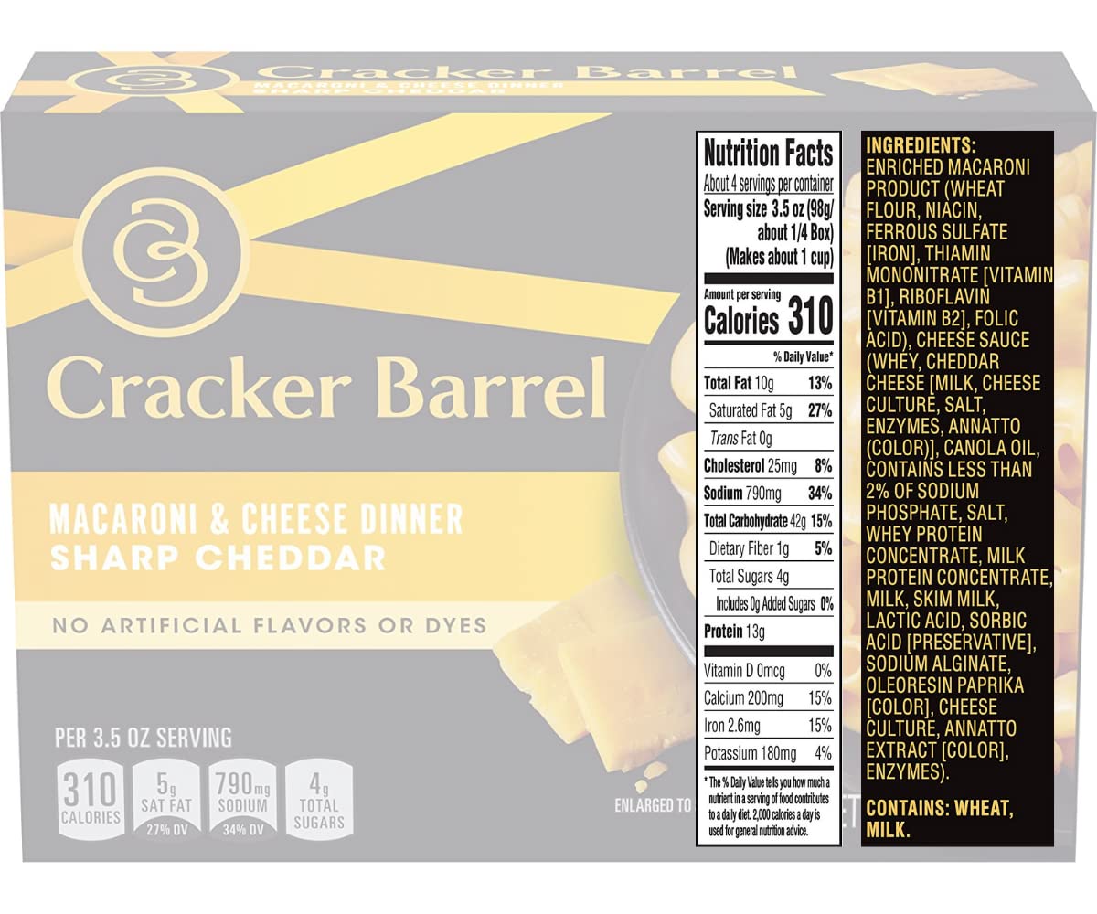 Macaroni and Cheese by Cracker Barrel in 3 Variety Packs - Sharp Cheddar, Cheddar Havarti and Sharp White Cheddar Flavor, An Instant Mac and Cheese Dinner Meal for the Whole Family, Pantry Staples in 14 Oz Box Each