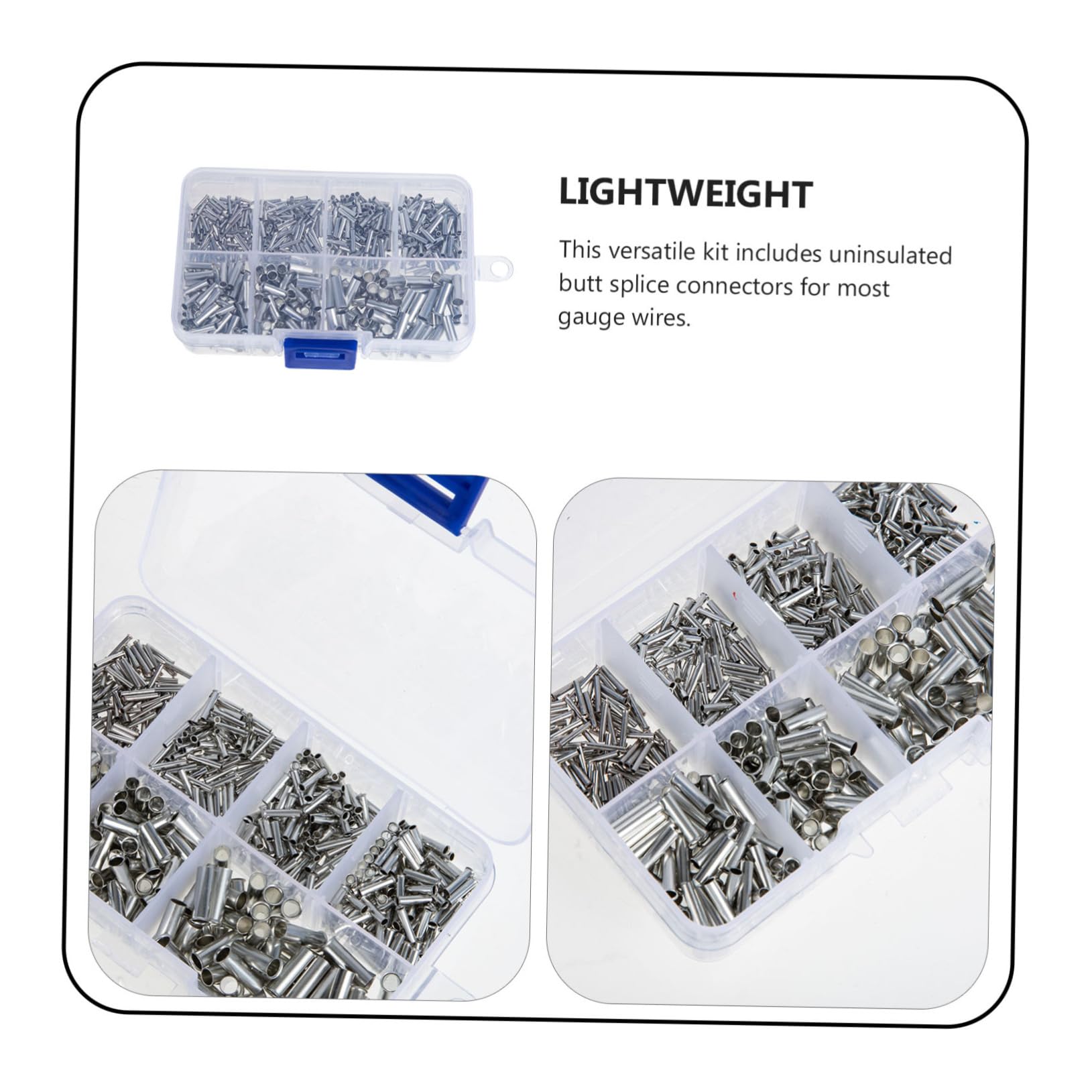 TOPBATHY 5 Set Kit Assortimento Terminali Elettrici Non Isolati Con Connettori Crimpabili Per Giunzioni Elettriche E Progetti E Facilità Uso 600 Pezzi*5