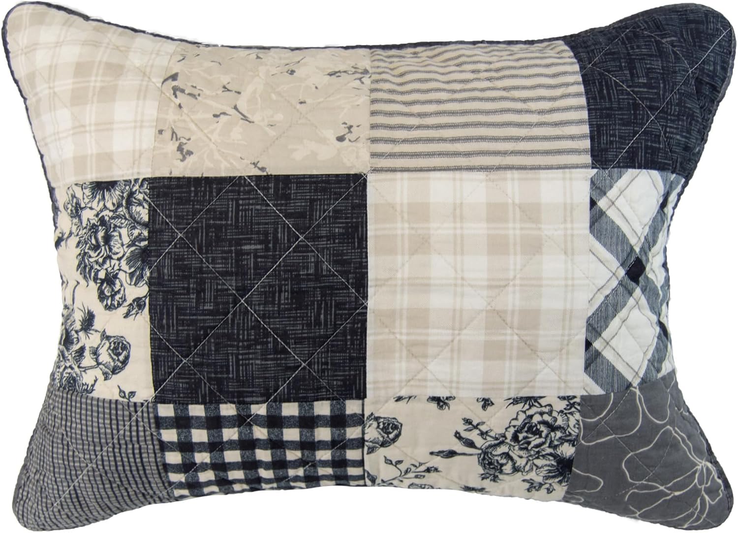 Donna Sharp Augusta Cotton California King Quilt Set | Measures 105 x 118, Includes 1 Quilt and 2 King Shams, Machine Washable