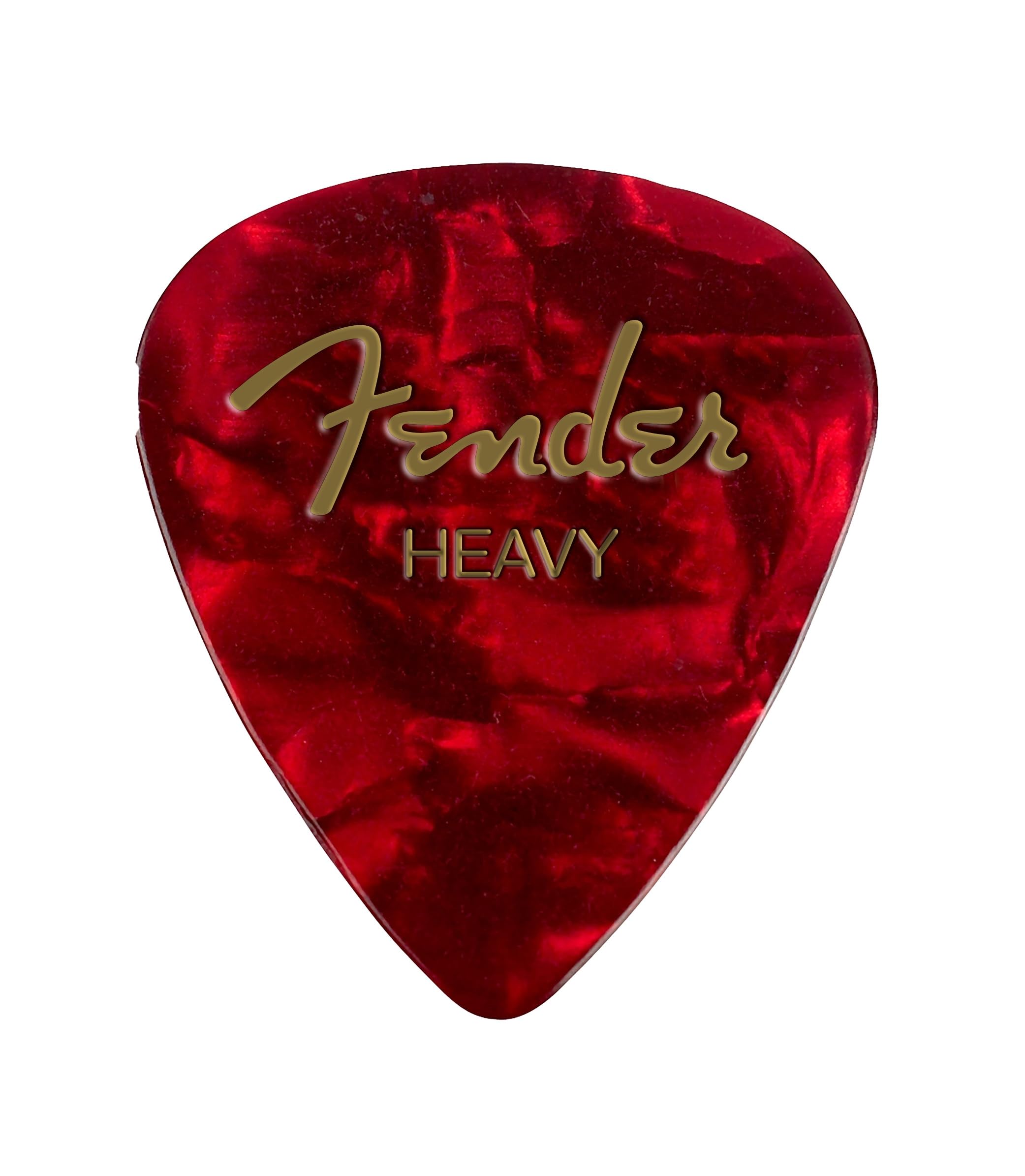 Fender Pearl Celluloid Picks, 351, Red Moto, Heavy, 12-Pack