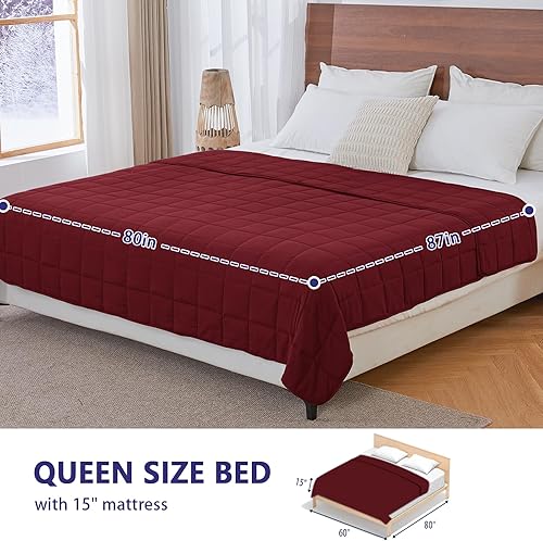 Vista 355 de yescool Manta pesada (5 libras, 36 x 48 pulgadas, morado) Manta pesada de enfriamiento para niños de 5 años en adelante, 40-60 libras, manta