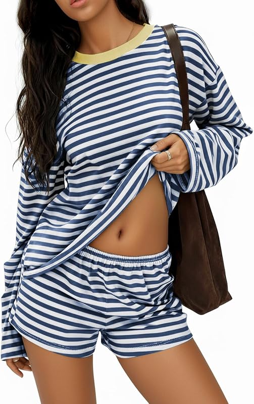 Opemiby Women 2 Piece Short Sets Oversized