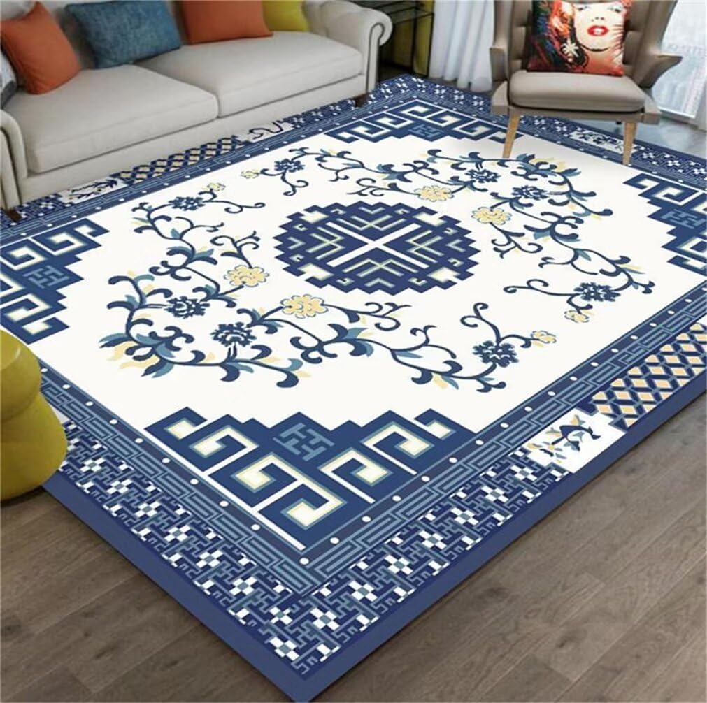Tapis lavable machine fini les taches dans la chambre adolescent bleu