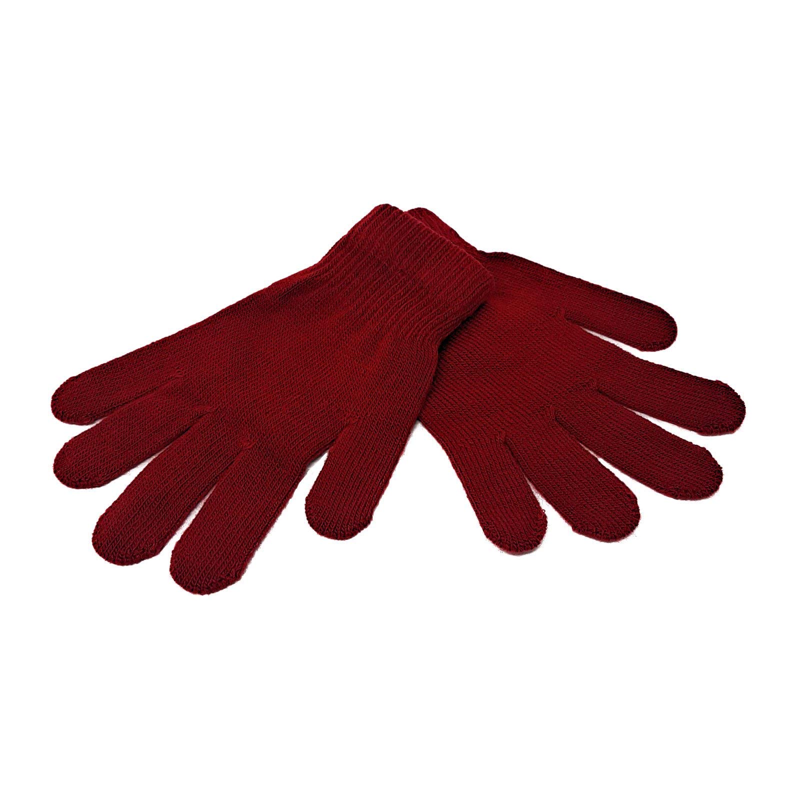 Ws Uk Unisex Burgundy Adults Magic Winter Gloves [Burgundy]