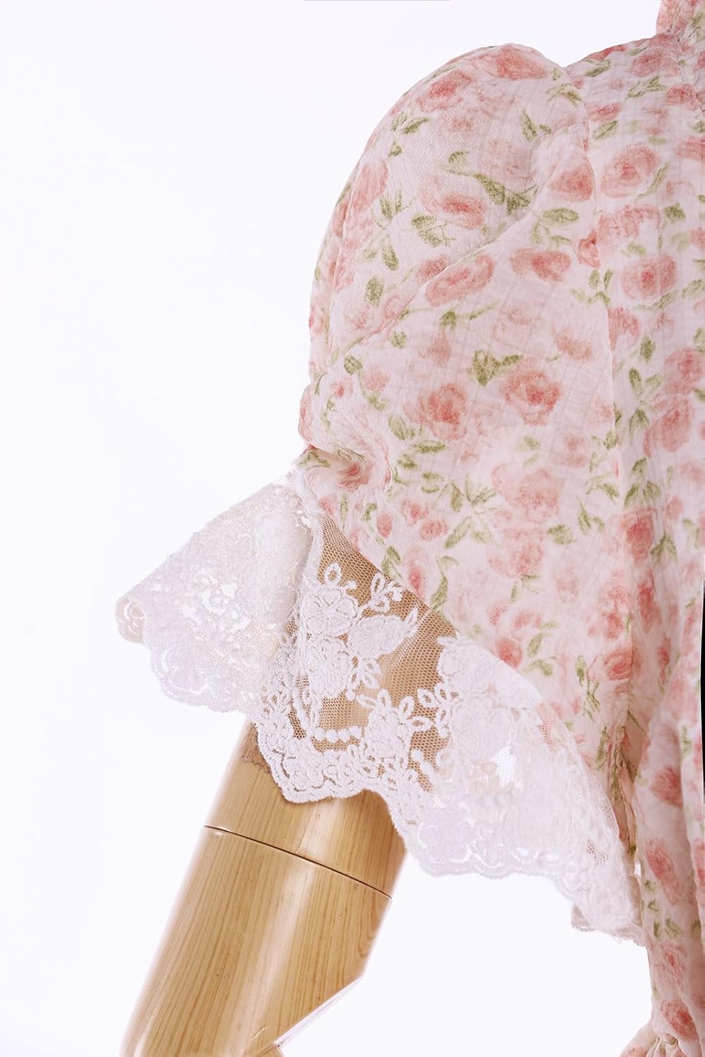 Regency Dresses for Women Victorian Puff Sleeve Empire Waist Dress - Image 2