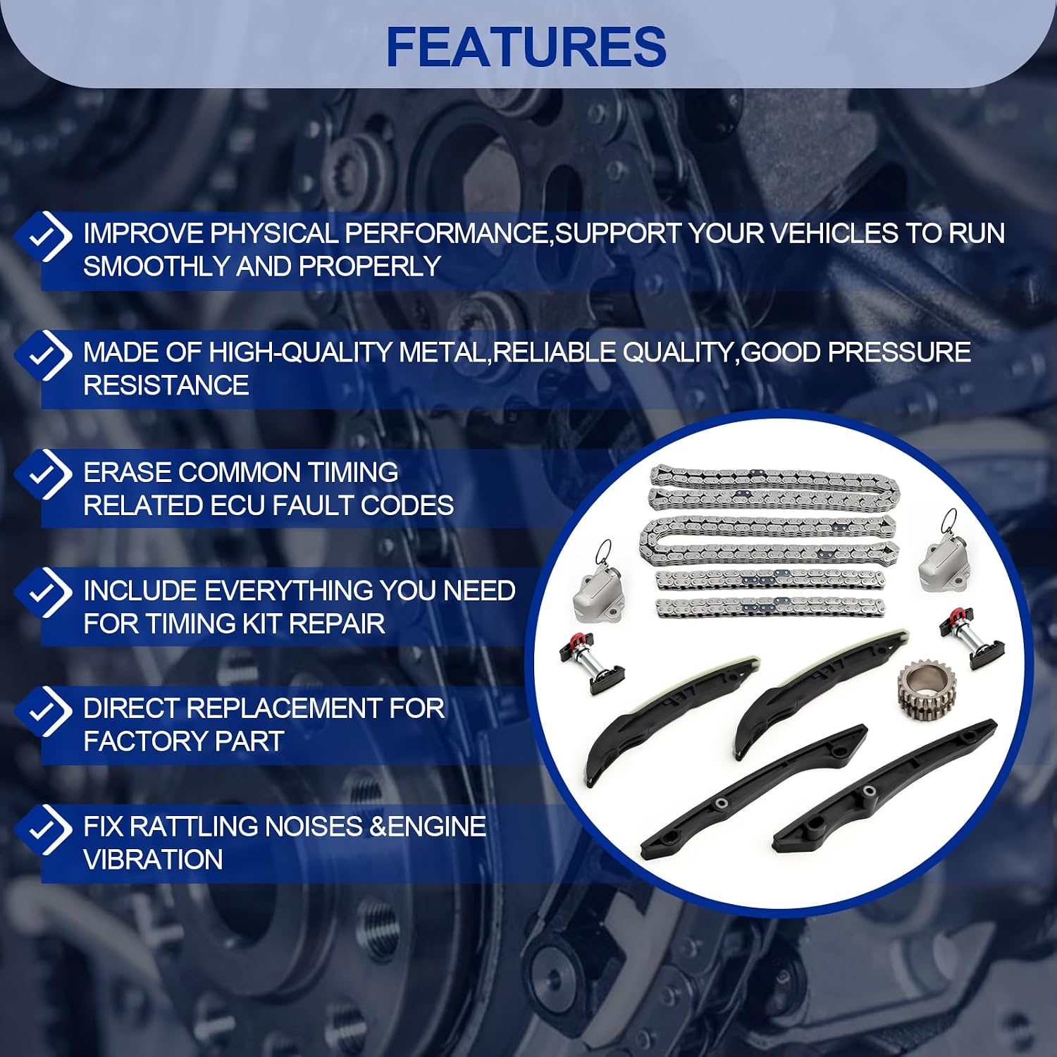 Timing Chain Kit For 2011 2012 2013 2014 2015 For Ford F-150,2011 2012 2013 2014 2015 For Ford Mustang 5.0L 302CID COYOTE 50