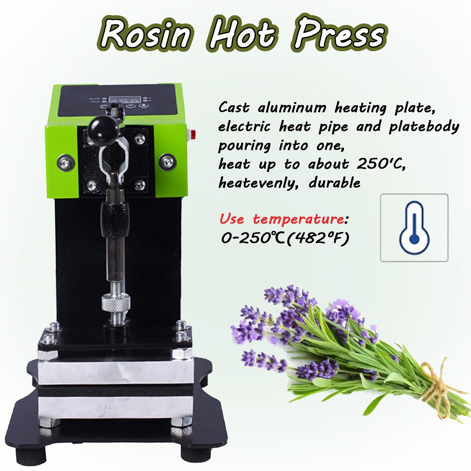 600W Rosin Heat Press Machine, Prensa Calor Manual Prensa Calor Portátil,Calefactora Controlador Inteligente, LED Digital