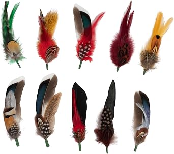 Hat Feathers, Assorted Natural Feather Packs Accessories for Fedora Cowboy Hats, Pork Pie Trilby Hats