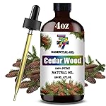 Cedar Wood Essential Oil (4 oz/120 ml) - Cedar Wood Oils for Aromatherapy, diffusers, humidifiers, Home fragrances, DIY Skincare, soap Making, DIY Candle, Relaxation, Yoga, and Meditation