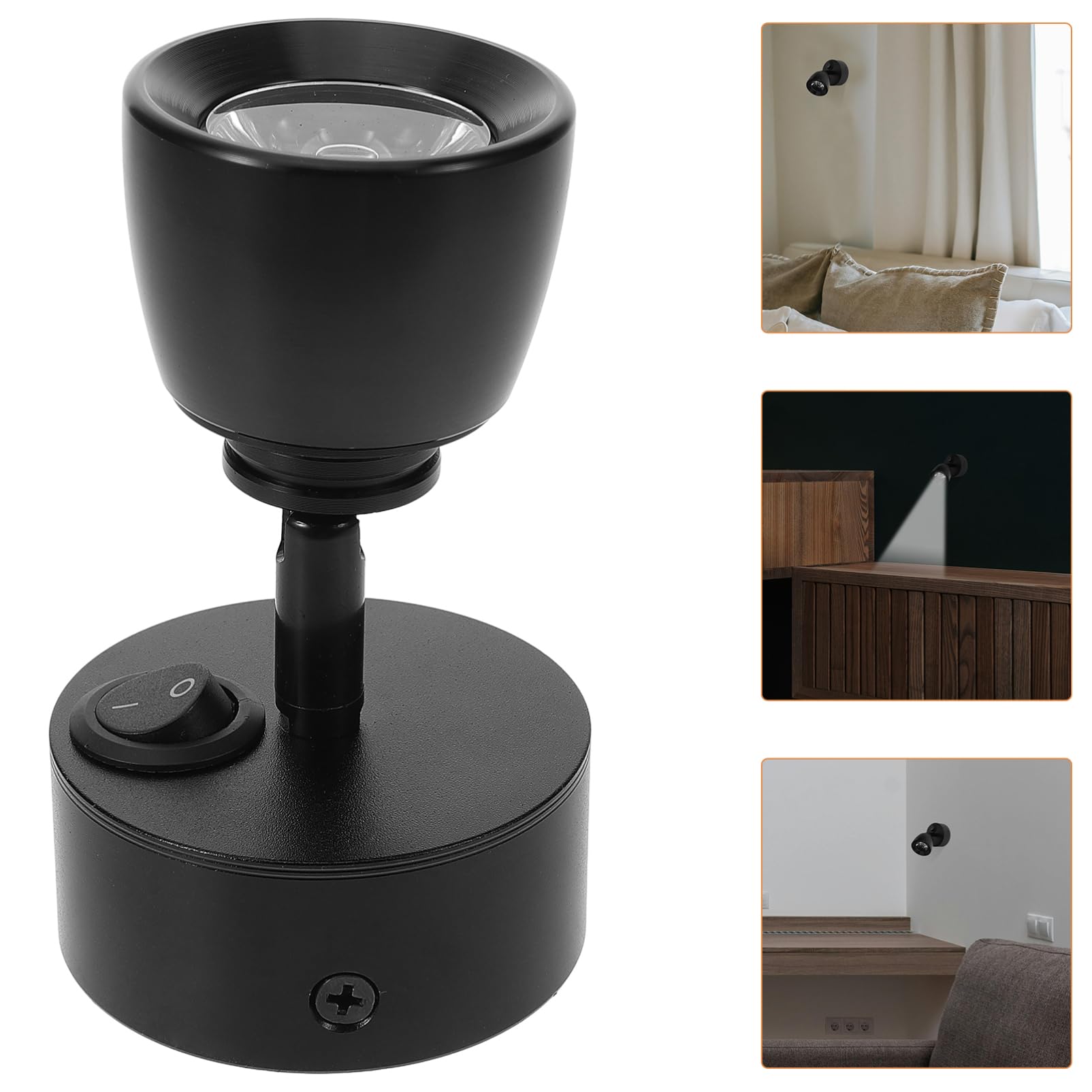 SEWACC 1set Led Bedside Wall Light Wall-Mounted Reading Lamp for Bedroom Hotel Rv Stylish Design Warm Glow for Headboard Nightstand