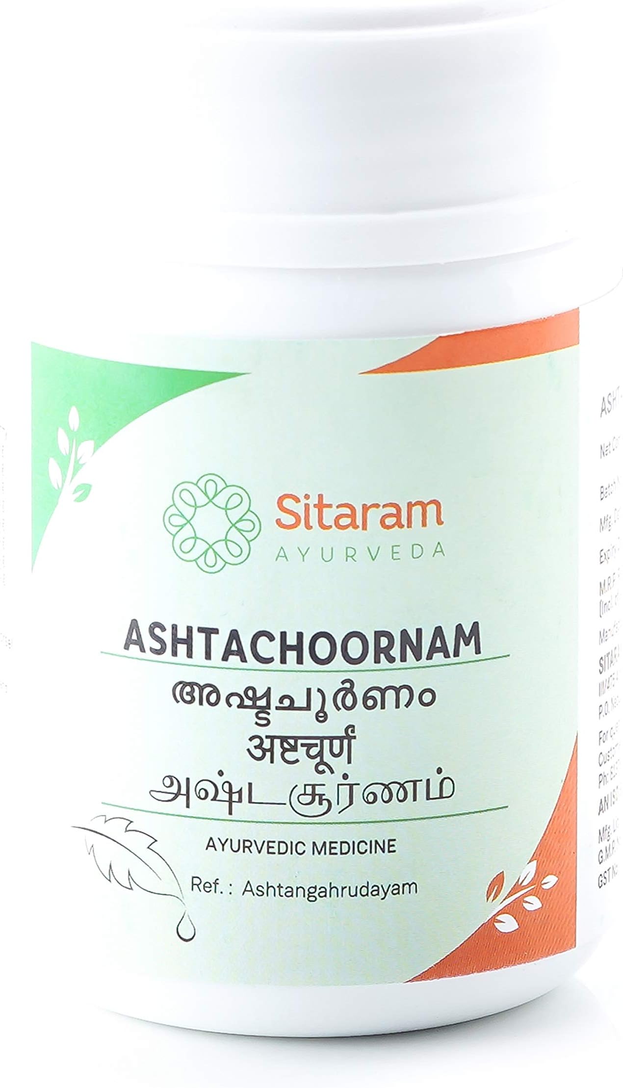 Sitaram Ayurveda Ashtachoornam | Ayurvedic Digestive Churna | Supports Appetite & Digestion | Natural Herbal Formula | 50 gms