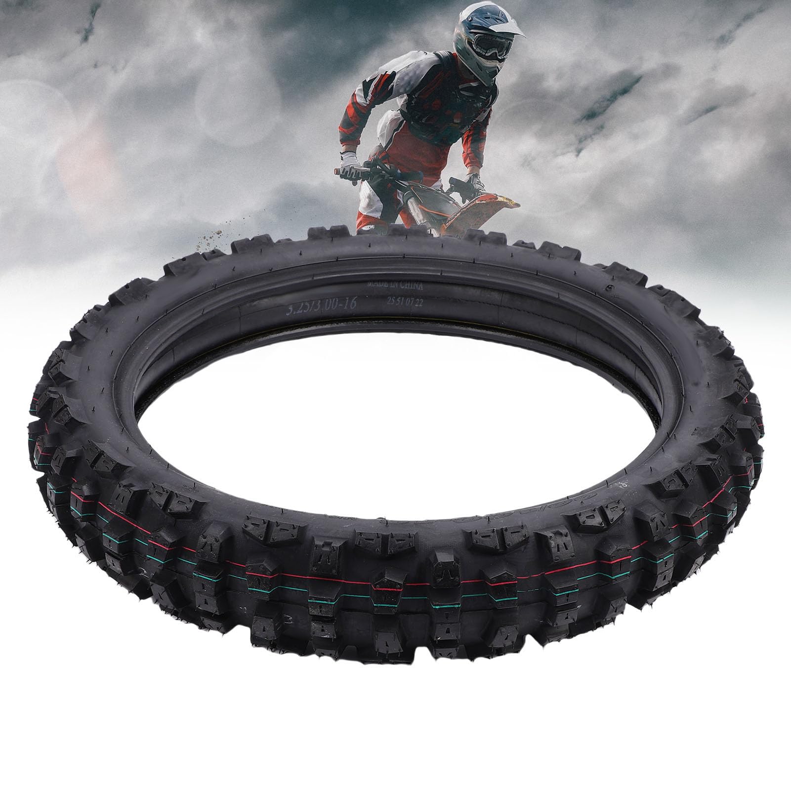 Domary Off Road Tire Inner Tube Combo 90/100-16 for Intermediate Terrain,
