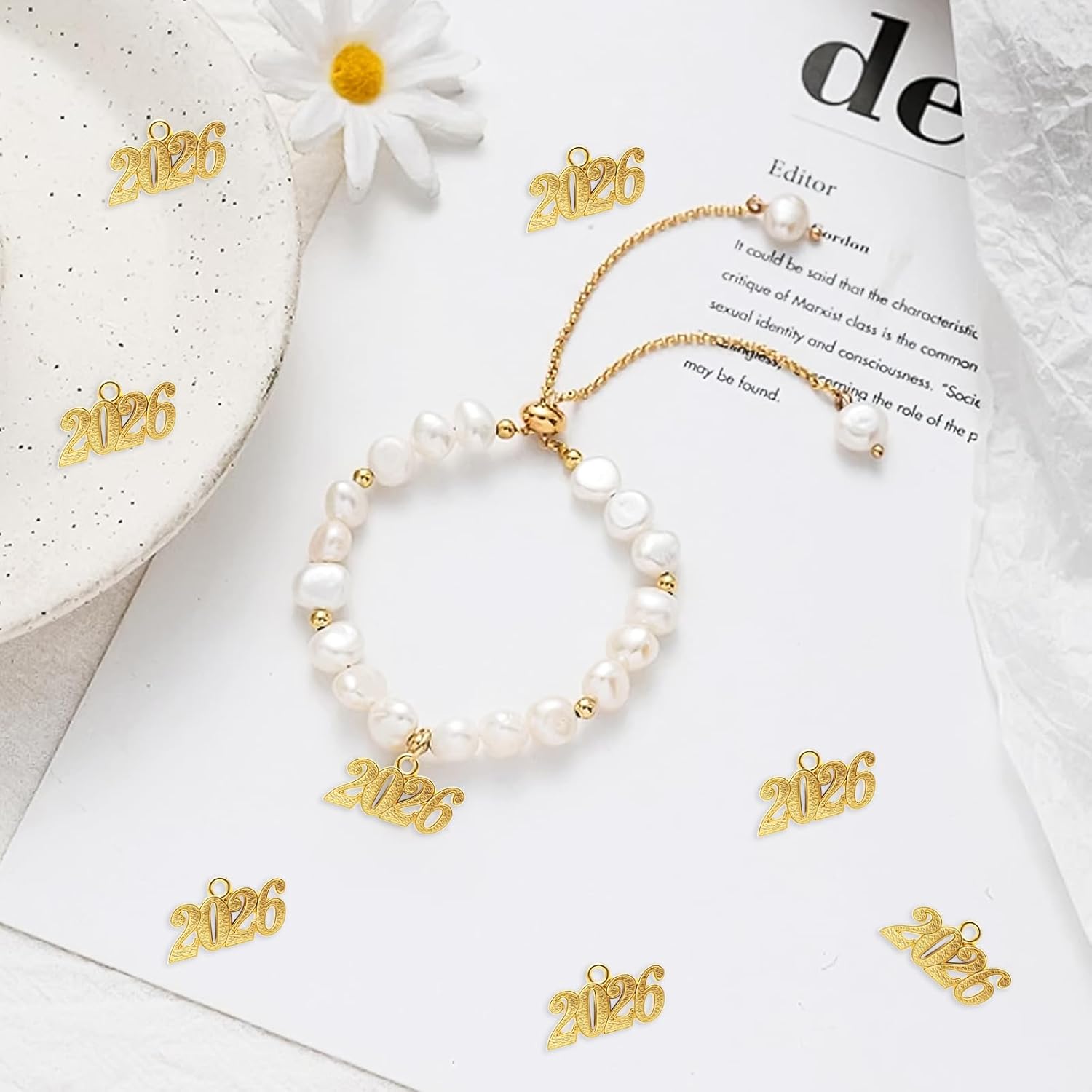 25 Pcs Metal Year Signet 2026 DIY Pendant Charms for, 2026 Year Charms Graduation Decor, 33x18mm Alloy,2026 Signet Pendant for Tassel Keychains Bracelets Necklaces Earring Jewelry Making Accessory - Image 4