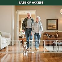 Vista 12 de FXW Puerta para perros extra ancha diseñada para uso en interiores, ancho ajustable de hasta 165 pulgadas de ancho