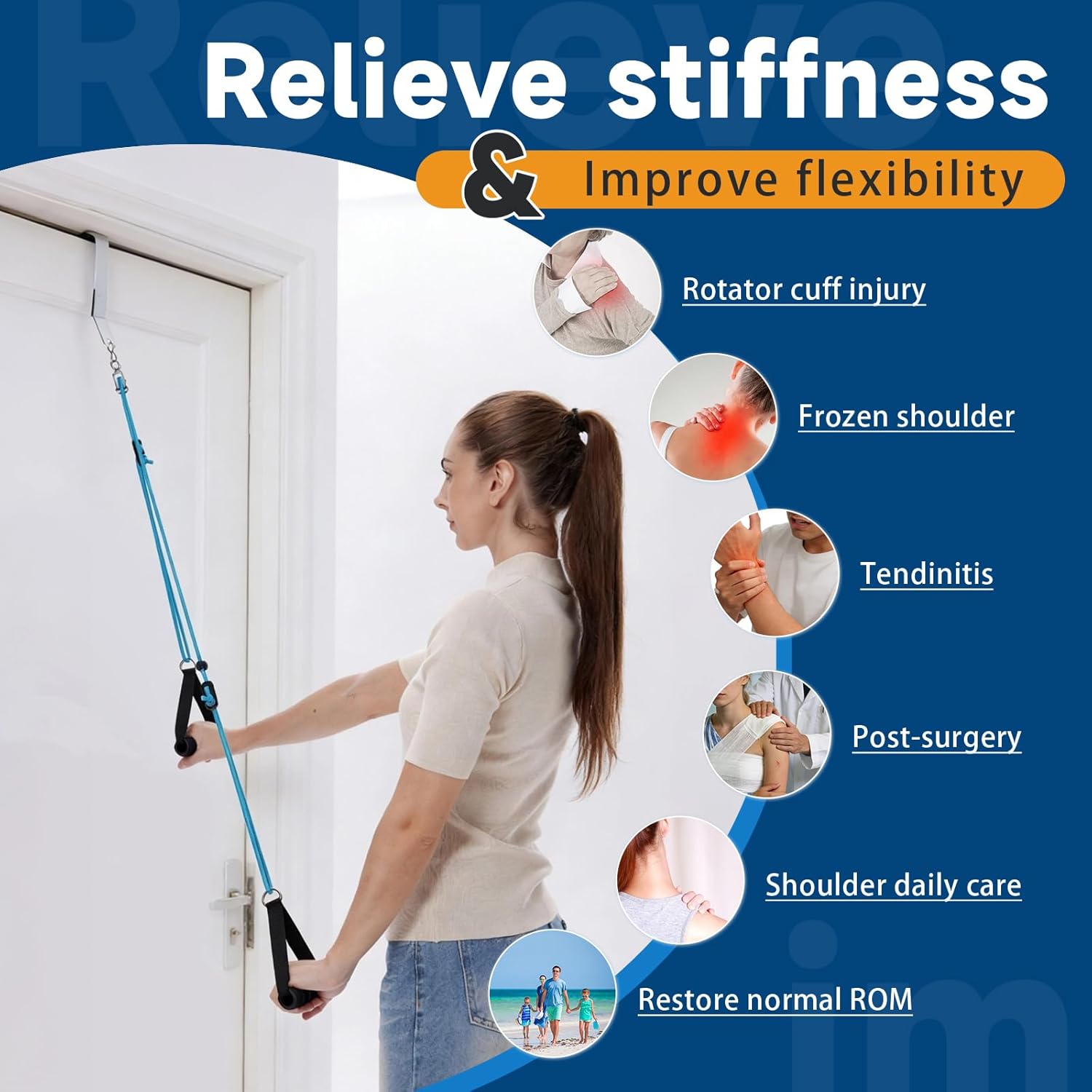 Shoulder Pulley for Physical Therapy, Rehab and Arm Exercise