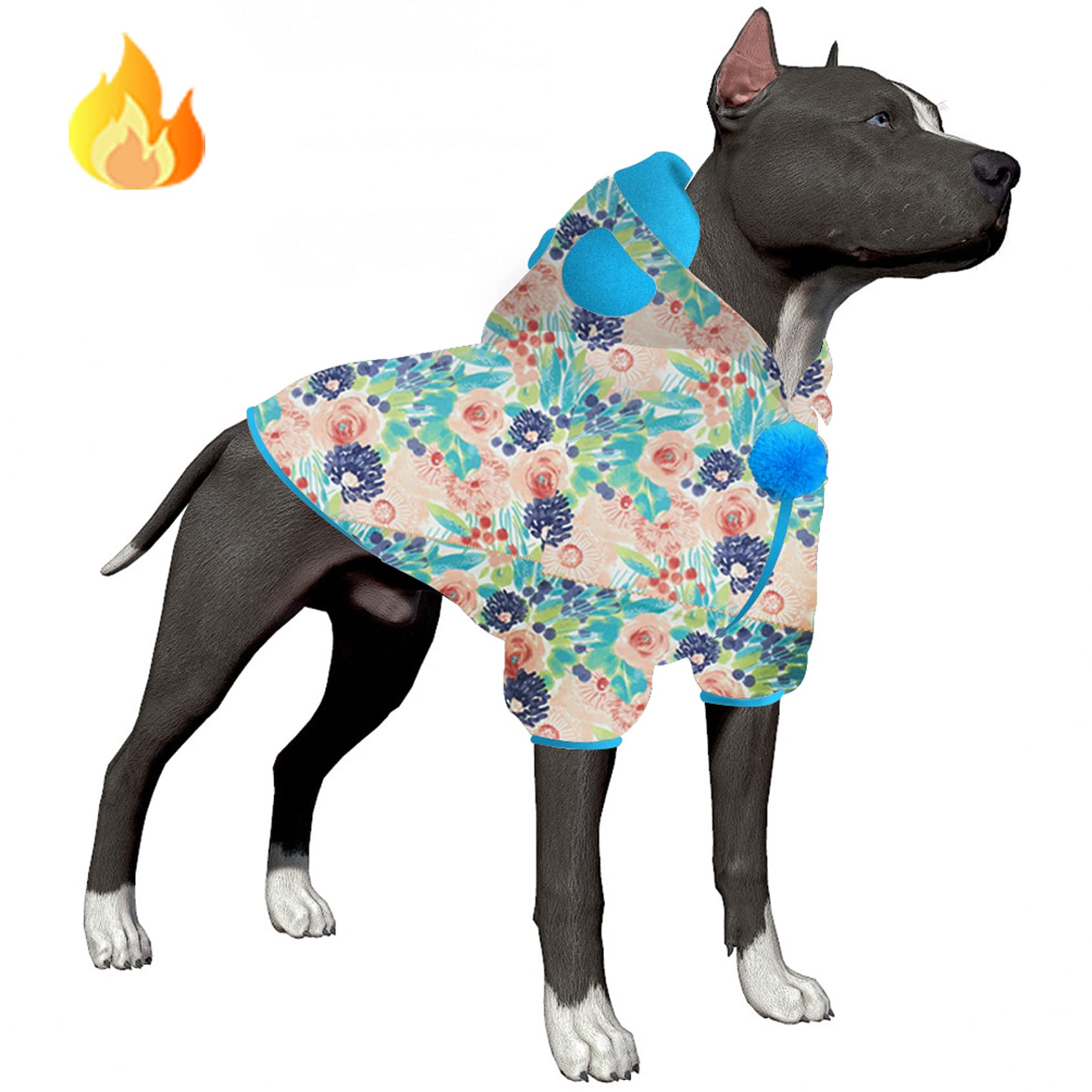 LovinPet Hundepullover – Flanell-Weste Für Große Hunde, Wärmend, Reflektierend, Mit Druckknöpfen, In Verschiedenen Größen