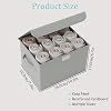 Caja de almacenamiento con tapa, cajas para clóset, paquete de 2, gris, 10.2x7.9x6.7 pulgadas, sistema de organizadores de tela con cubierta, cesta plegable apilable con 2 asas, para alacena, consolas de TV 5