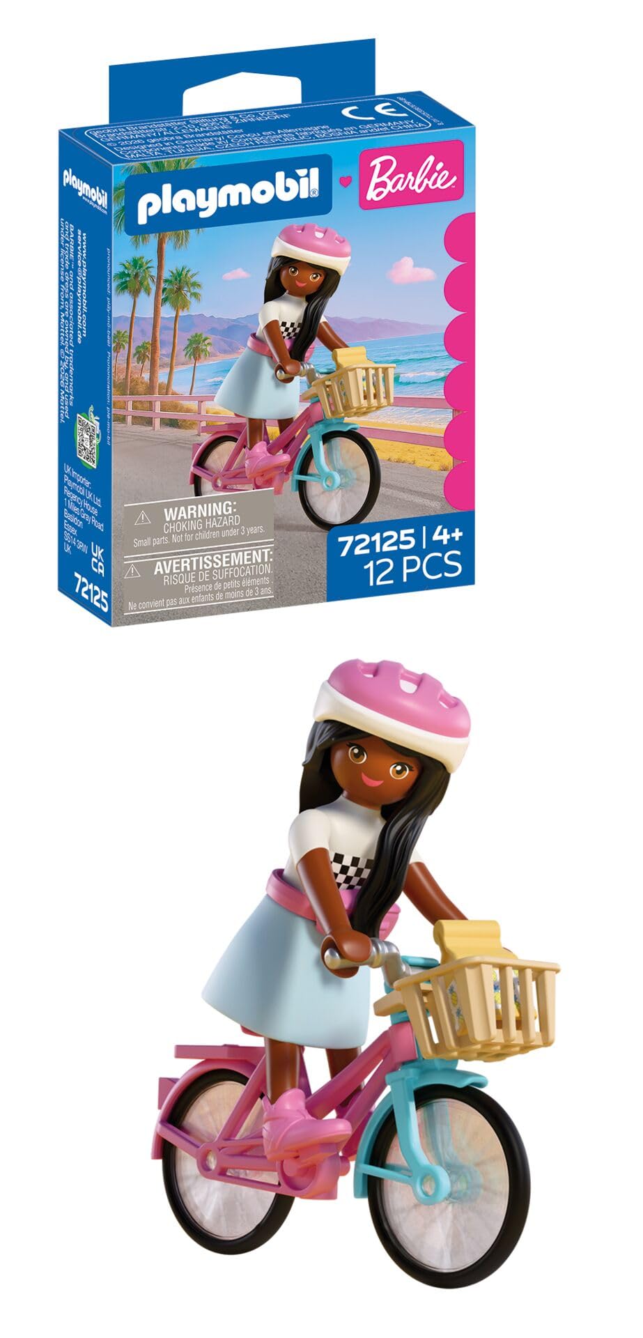 Playmobil | Barbie x Barbie Brooklyn | Bike Set with Trendy Barbie Figure, Accessories & Beach Lifestyle | For Children Aged 4+ | 72125