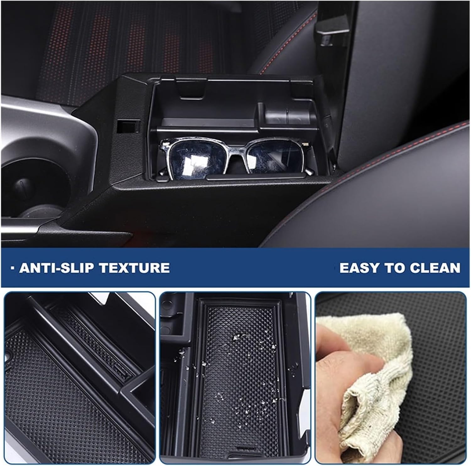 Car Center Console Organizer Armrest Storage Box Tray Compatible for Cadillac Escalade for 2021-2024 Car Styling Accessories