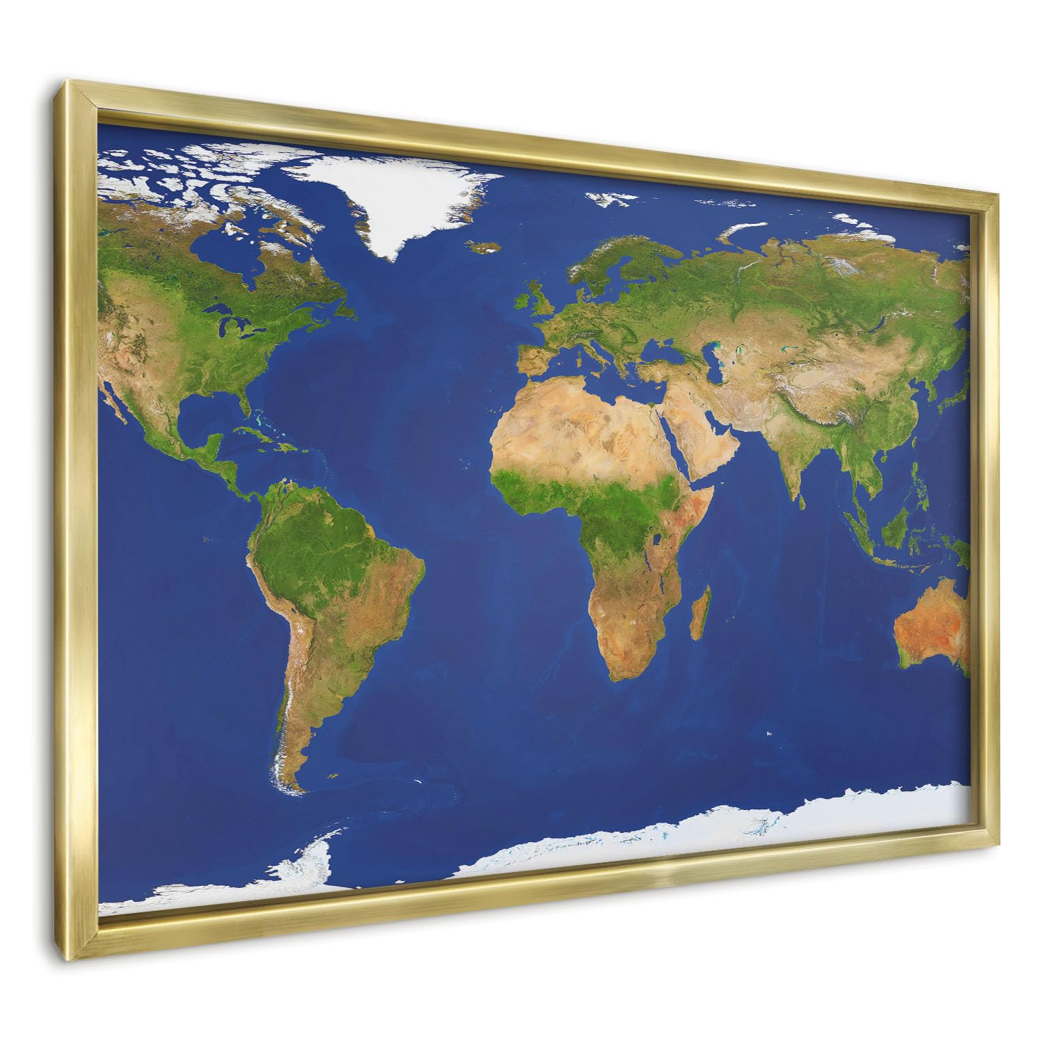 Panel Magnético 60x40 cm | con Marco Dorado | Cartografiando El Mundo | Montaje Fácil | Pizarra de Pared | Para Restaurante y Bar | Expositor para Menú, Ofertas del Día