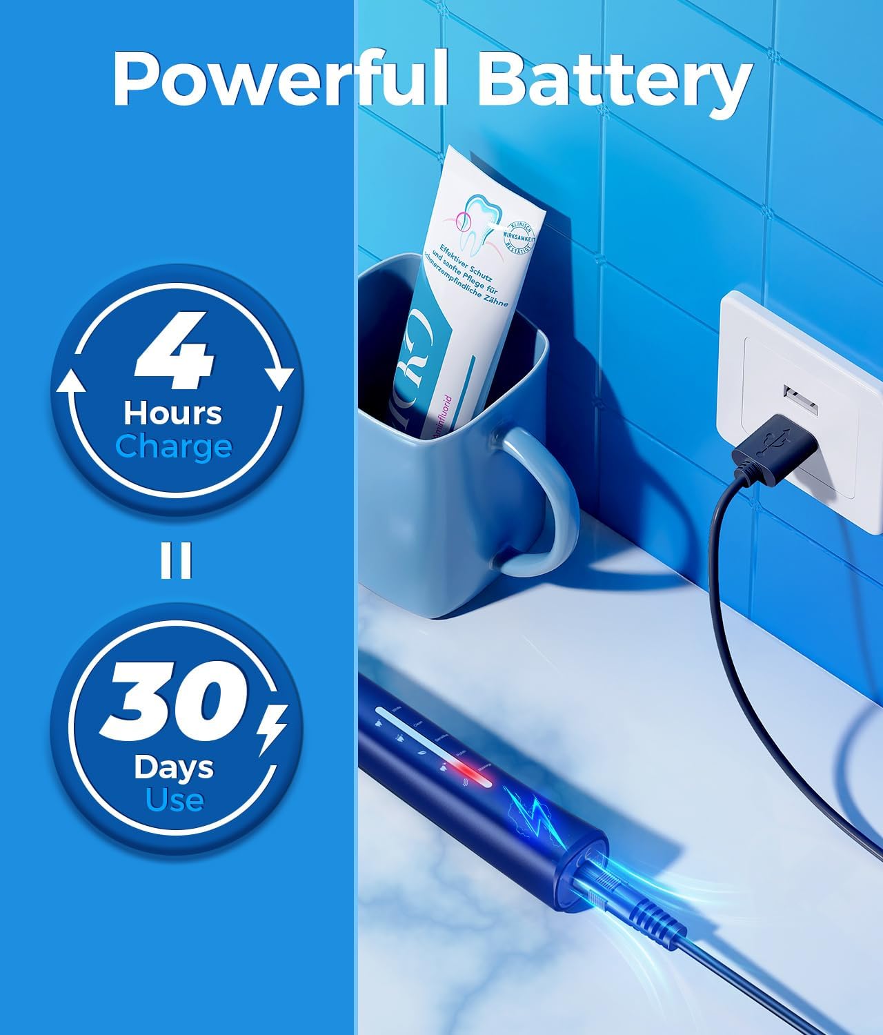 TEETHEORY Electric Toothbrush for Adults with 8 𝐁𝐫𝐮𝐬𝐡 𝐇𝐞𝐚𝐝𝐬, Sonic Electric Toothbrush with 40000 VPM Deep Clean 5 Modes, Rechargeable Toothbrushes Fast Charge 4 Hours Last 30 Days