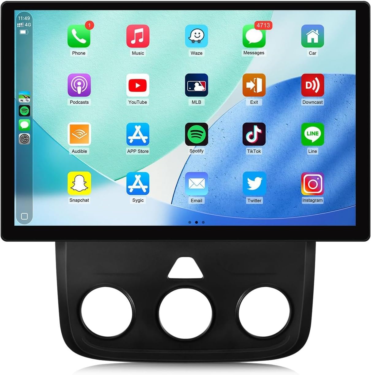 Leadfan 13.1" Car Stereo Radio for (Manual AC) Dodge RAM 1500 2500 3500 2013 2014 2015 2016 2017 2018 2019, Android 13, 4+64GB 2K with GPS CarPlay Android Auto Bluetooth (4G+64G,13.1INCH)