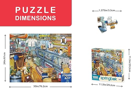 Miniatura 3 de Springbok Rompecabezas The Bait Shop - Rompecabezas de 1000 piezas - Rompecabezas grande de 30 x 24 pulgadas - Hecho en Estados Unidos - Piezas
