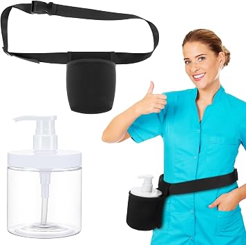 FoldTier Massage Bottle Holster Set 16 oz Pump Bottle Refillable Belt
