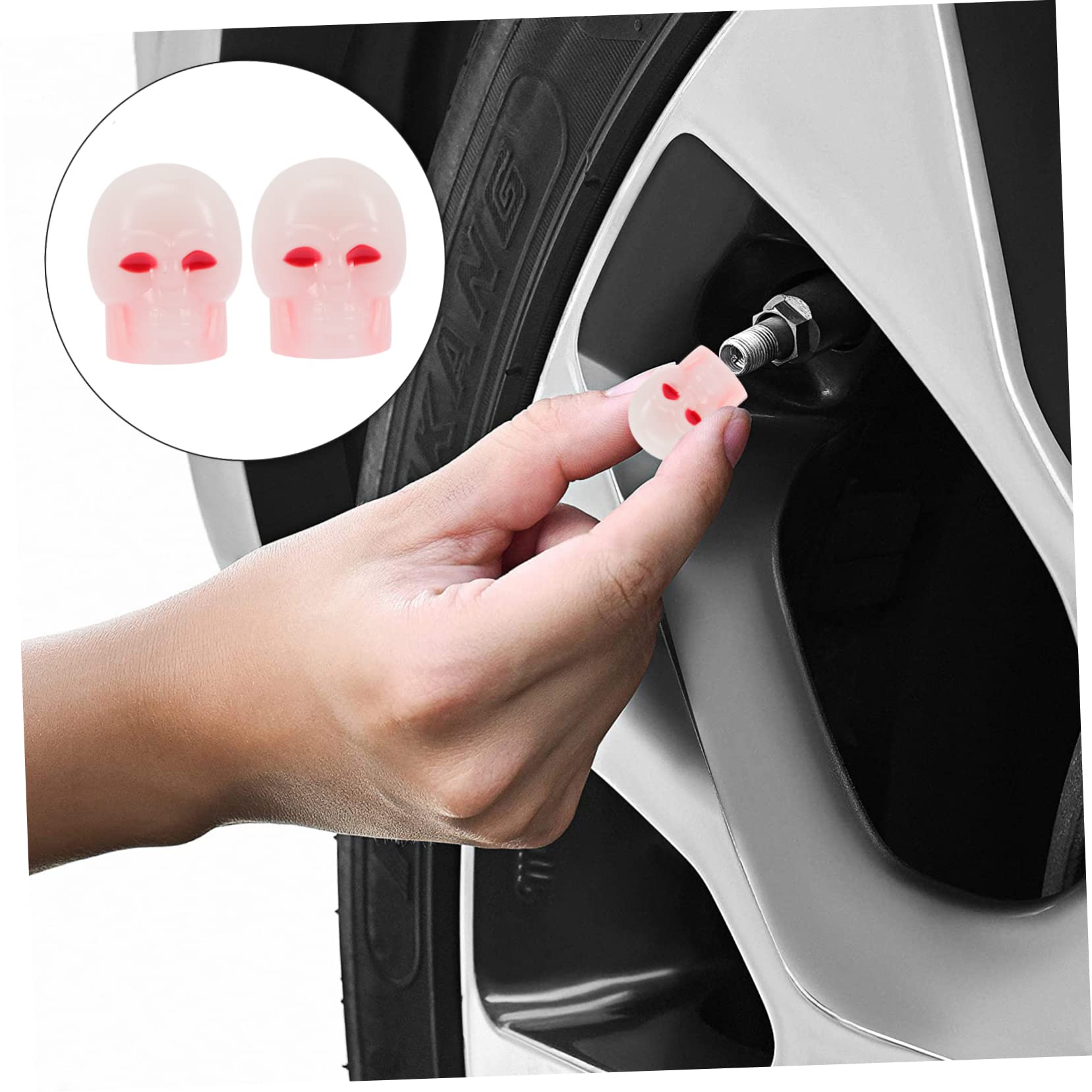Gatuida 200pezzi Tappi Valvole Fluorescenti Per Pneumatici Auto e Design Luminoso Facili Da Installare Protezione Contro La Corrosione