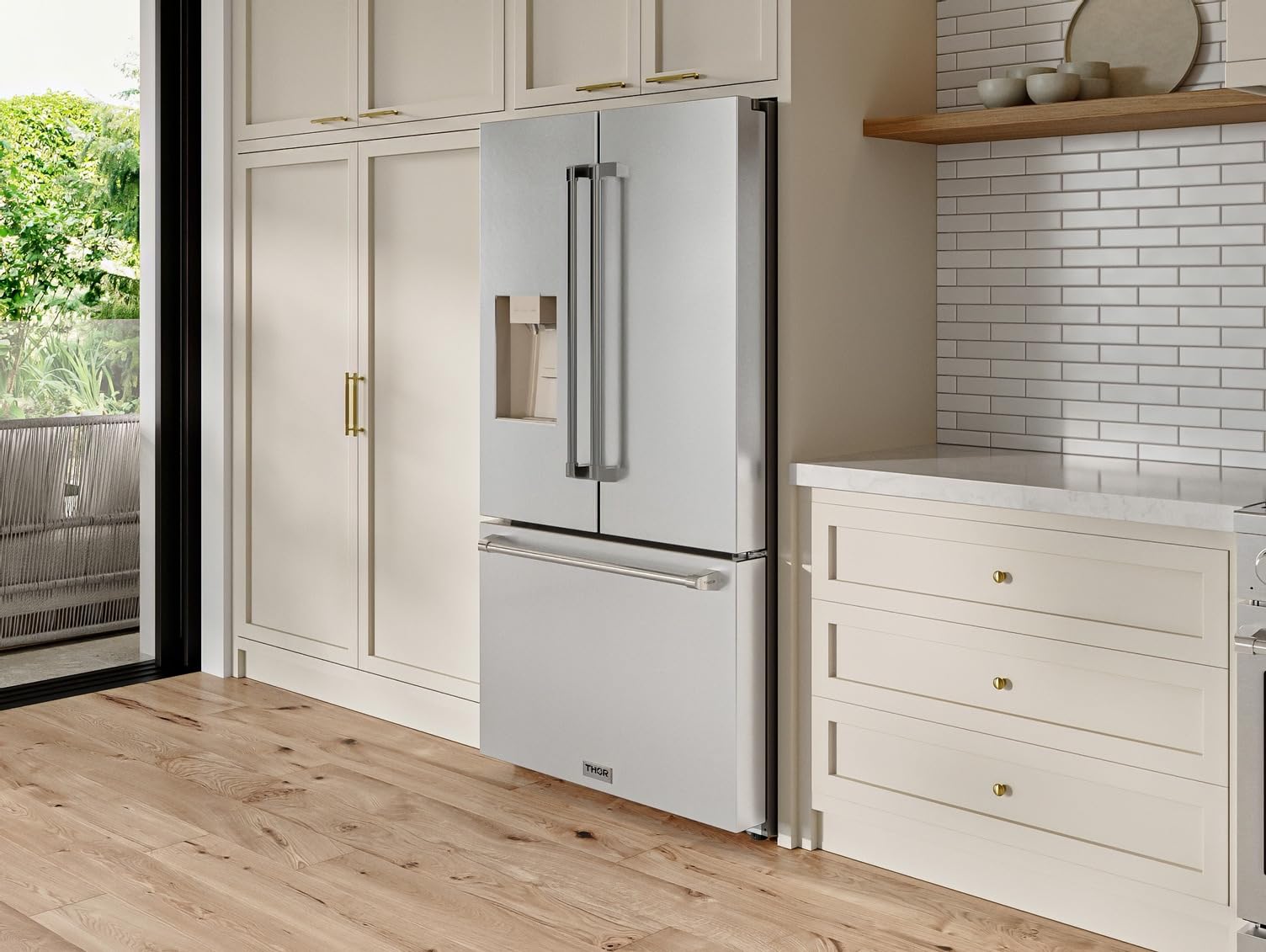 Thor Kitchen 36-Inch French Door Full Depth Refrigerator W/Water Dispenser And Dual Ice Maker on Fridge.com - View 5