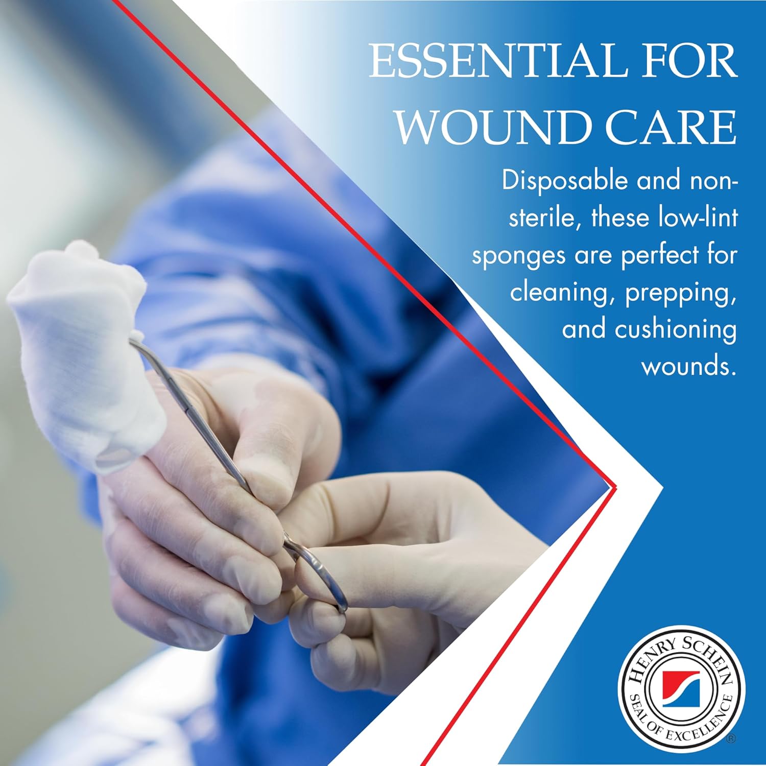 Henry Schein 200/Pack Non-Sterile Gauze Pads 4’’ x 4’’ for Wound Dressing Gauze Sponge-Pads for Wound Care - 8-Ply - 100% Cotton & Highly Absorbent - 20 Packs (200/Pack)