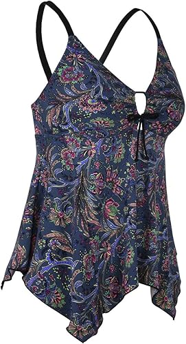 Miniatura 4 de Firpearl Trajes de baño tankini para mujeres, modestos y fluidos, espalda cruzada, talla plus, top de traje de baño