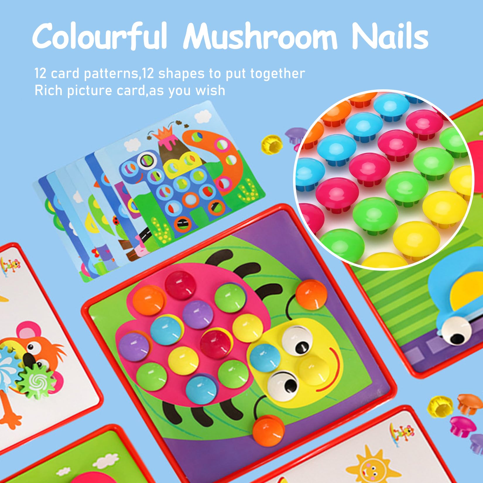 SCBOY Mosaicos infantiles jugar Juegos montessori 2,3 años Hay 12 piezas de puzzle de colores y 46 cuentas,Juguetes niños 2 años esa cantidad o más(Dinosaurios SCBOY Mosaicos infantiles jugar Juegos montessori 2,3 años Hay 12 piezas de puzzle de colores y 46 cuentas,Juguetes niños 2 años esa cantidad o más(Dinosaurios