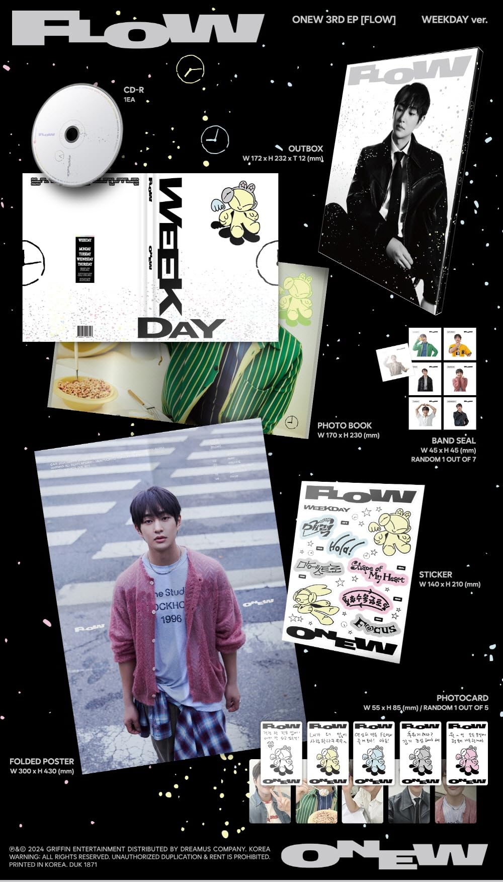 ONEW - FLOW 3rd Mini Album (Weekday ver.) - Image 2