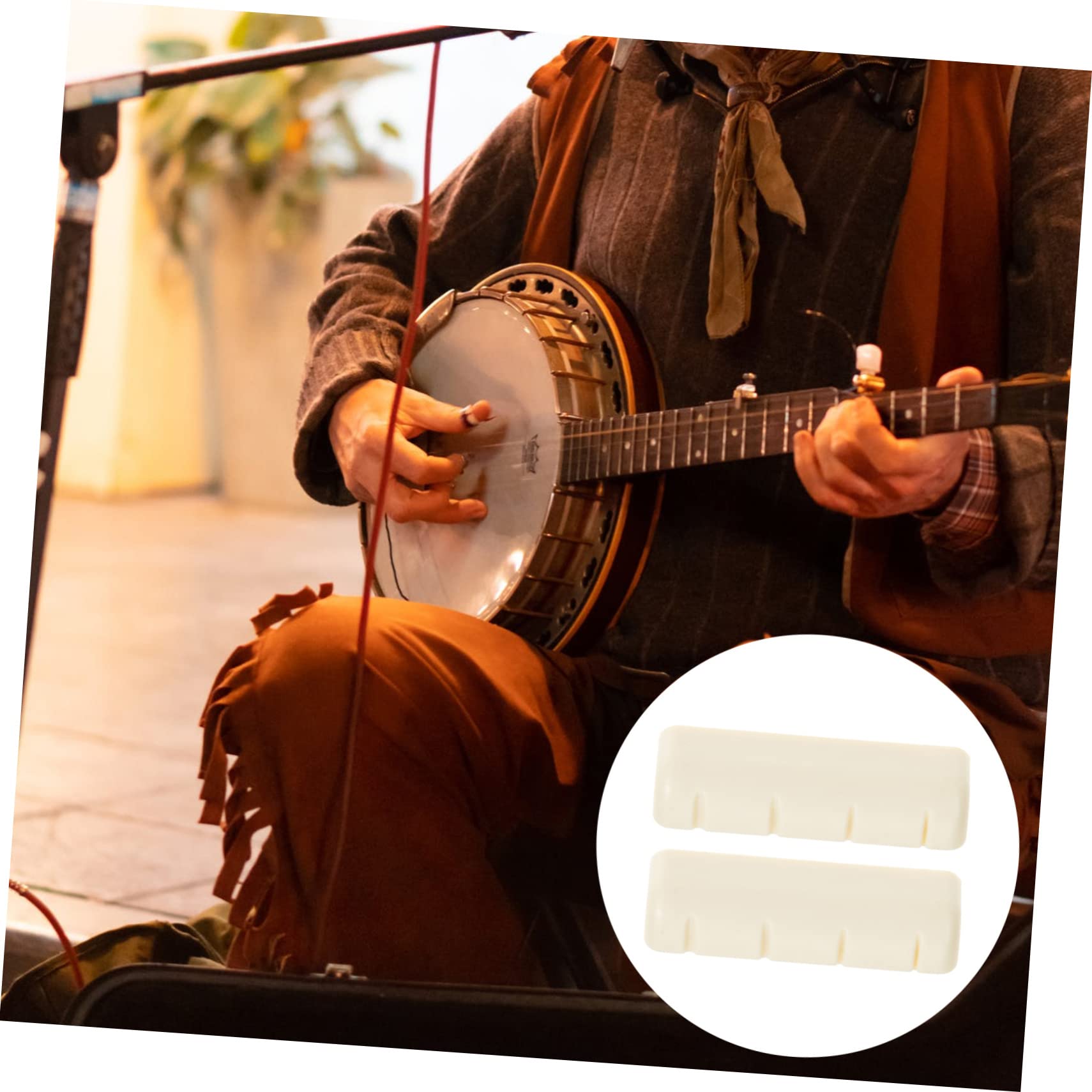 HEMOTON Banjo Accessories 2 Pack Banjo String Nuts Banjo Nut Replacement for Enhanced Tone and Durability