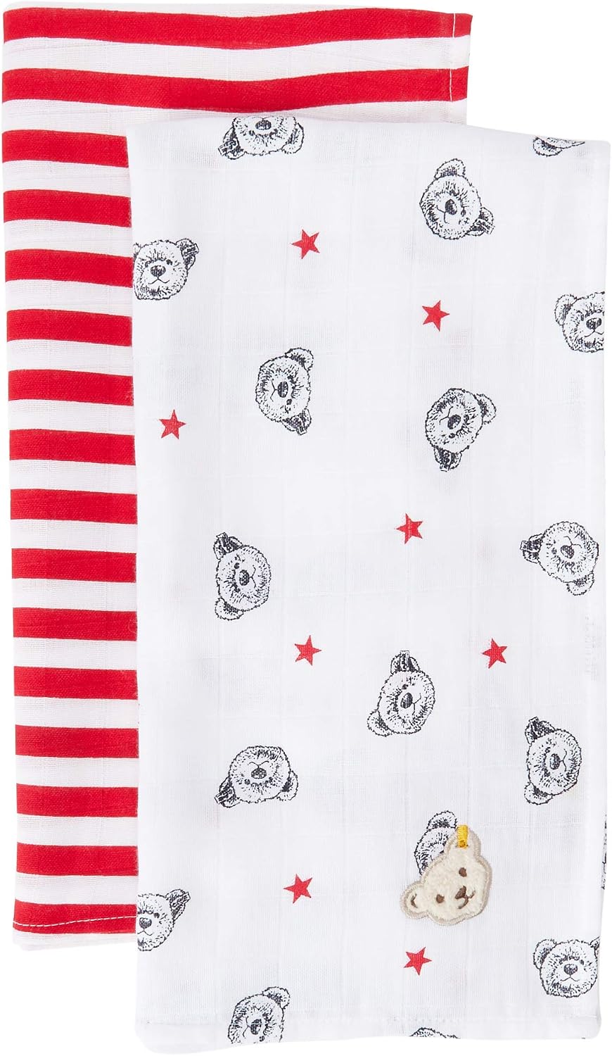 Steiff Baby Boys' Mit Süßer teddybärapplikation, Bright White, 999