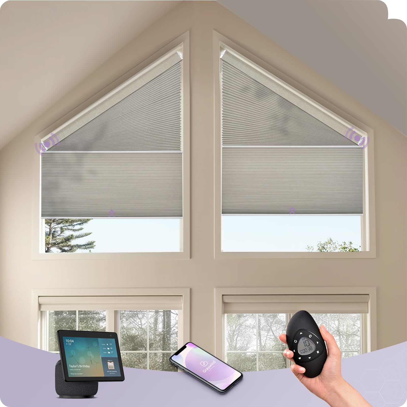Amazon.com: Graywind Smart Angled Blinds Compatible with Alexa