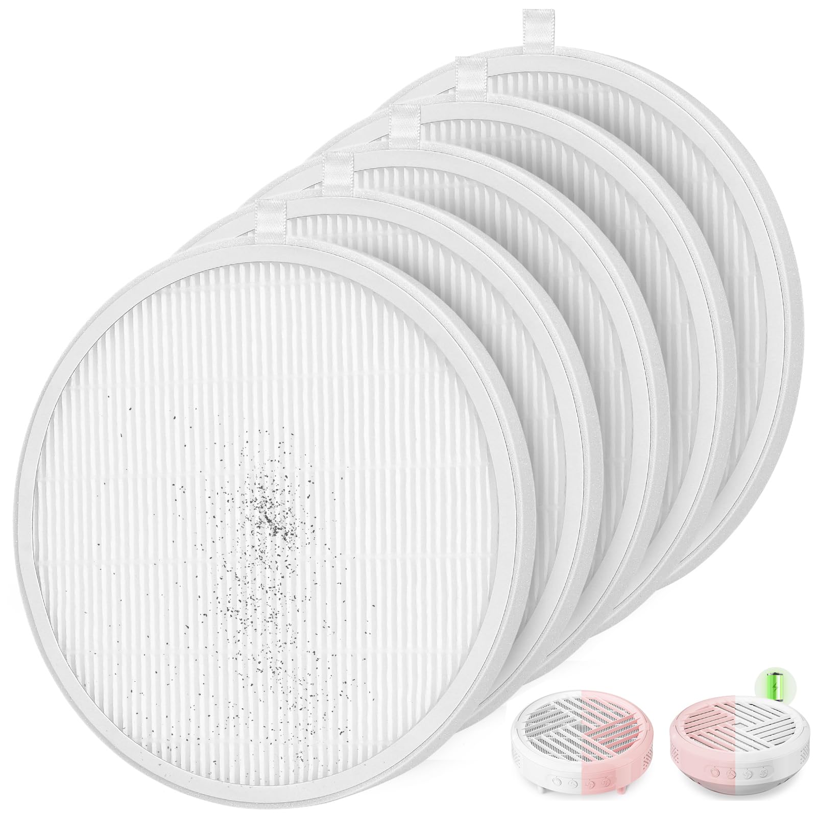 CCTIVED 5 Pack Nail Dust Collector Filter Compatible for MelodySusie HPro SProR Nail Dust Collector, Replacement Filters for Nail Dust Vacuum Machine,