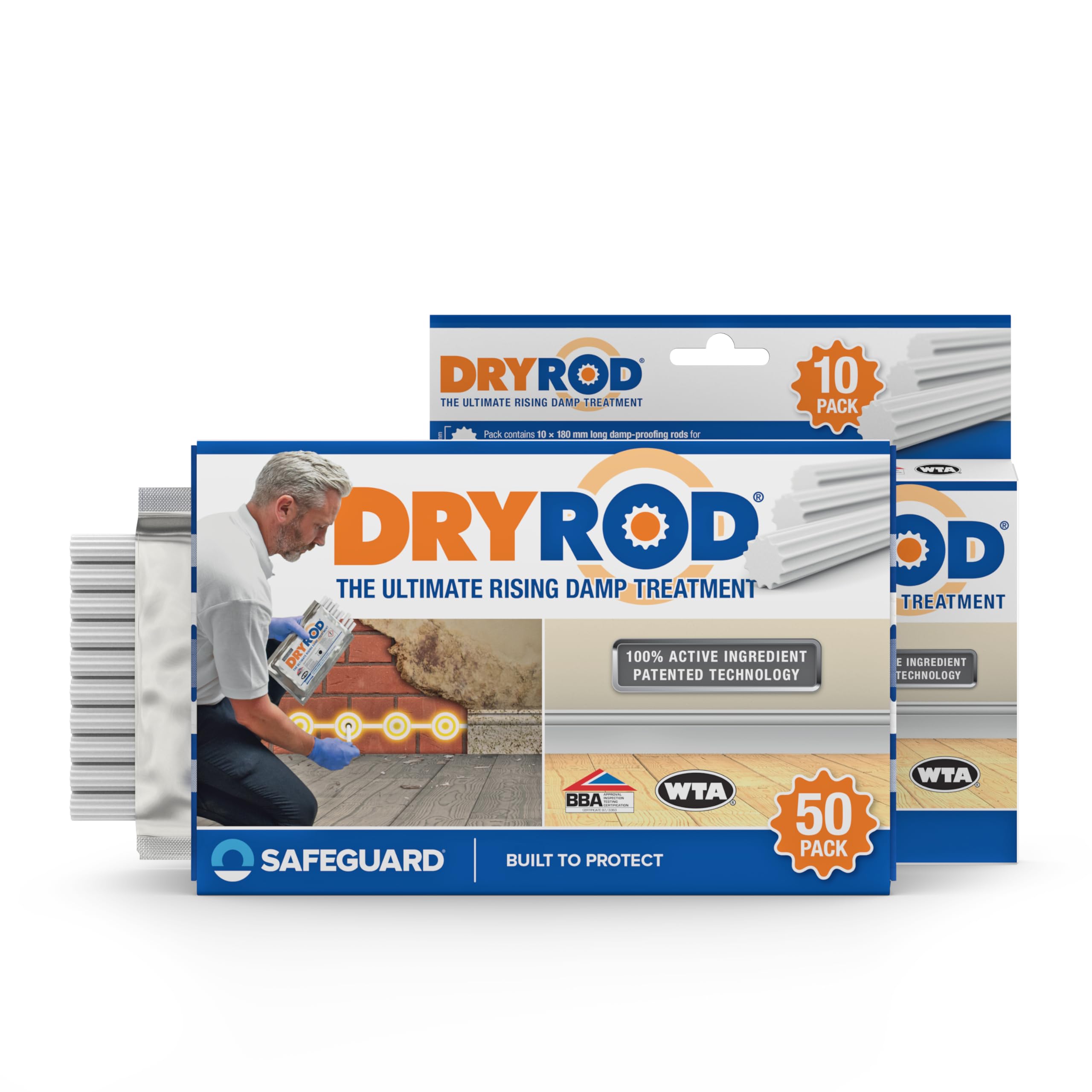 Dryzone Dryrod Damp Proofing Rods 10 Pack X 3 - Bba-Approved Rising Damp Wall Treatment, Stronger Than Dpc Injection Creams