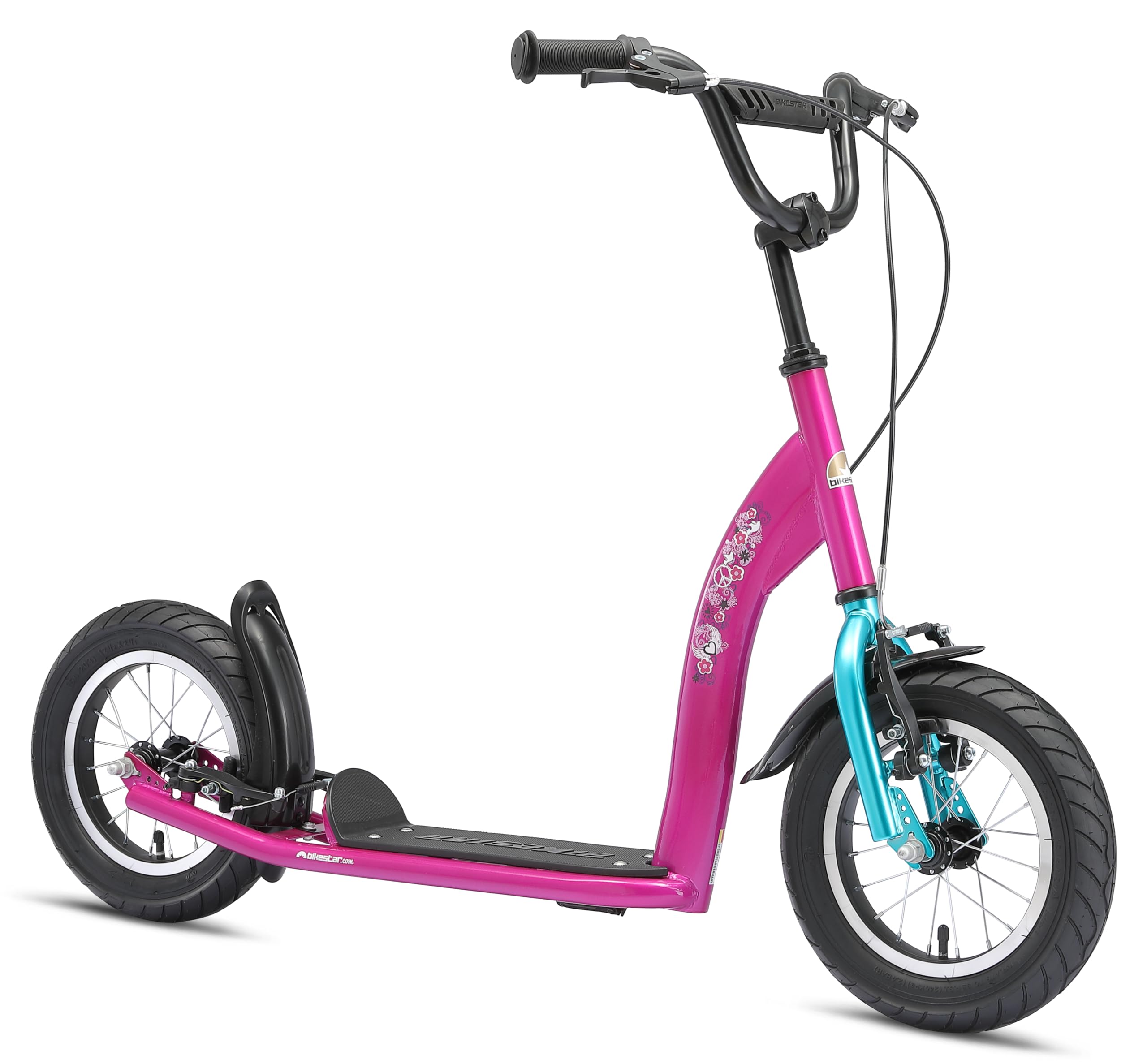 STAR SCOOTER Roller Kinderroller Tretroller Kickscooter mit Luftreifen für Jungen und Mädchen ab 6-7 Jahre | 12 Zoll Sport Kinder Scooter | Risikofrei Testen