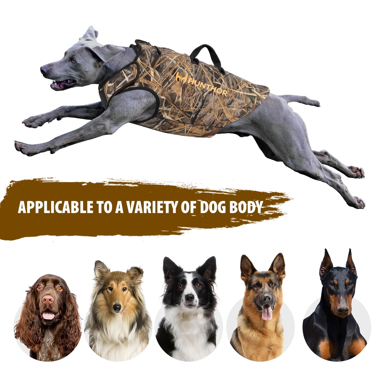 Hunde-Jagdweste, 5 mm, Neopren, Camouflage, Hundeweste für Wasservögel, Enten, Tauben und Buschjagd, isoliert, schnelltrocknend und reißfest, für Outdoor-Aktivitäten