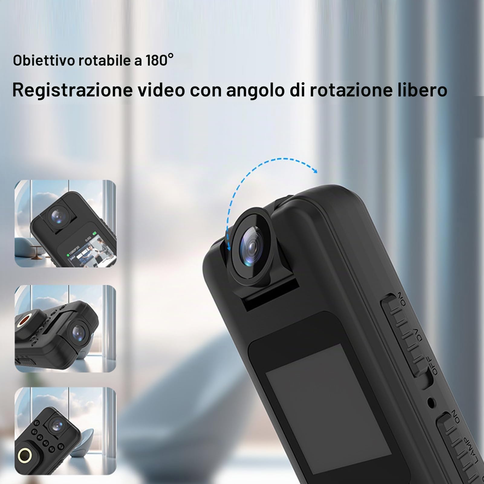 Body Cam HD 1080P Con Visione Notturna IR – Batteria 1500mAh, Registrazione In Loop E OTG, Per Sicurezza E Uso Esterno - 2