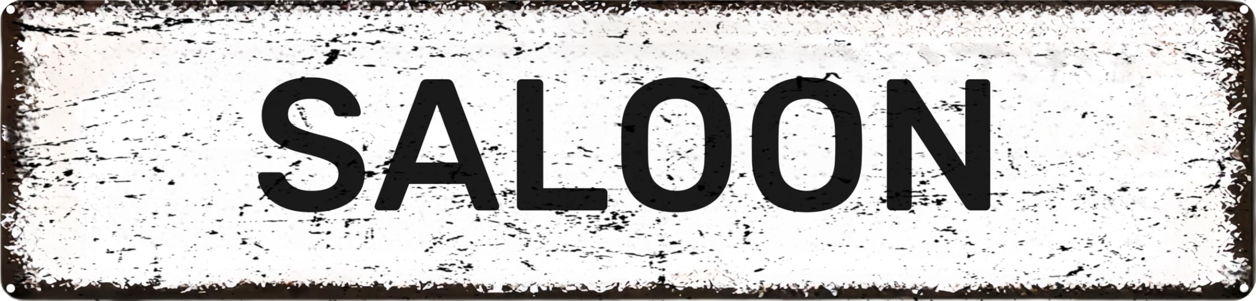 SALOON Tin Sign Christmas Decor Retro Wall Decor For Home Coffee Bar Funny Aluminum Sign 4x16 Inch