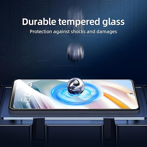 Miniatura 7 de NEW'C Paquete de 3 Protector de pantalla diseñado para Motorola Moto G60  G40 Fusion, vidrio templado, sin burbujas, ultra resistente