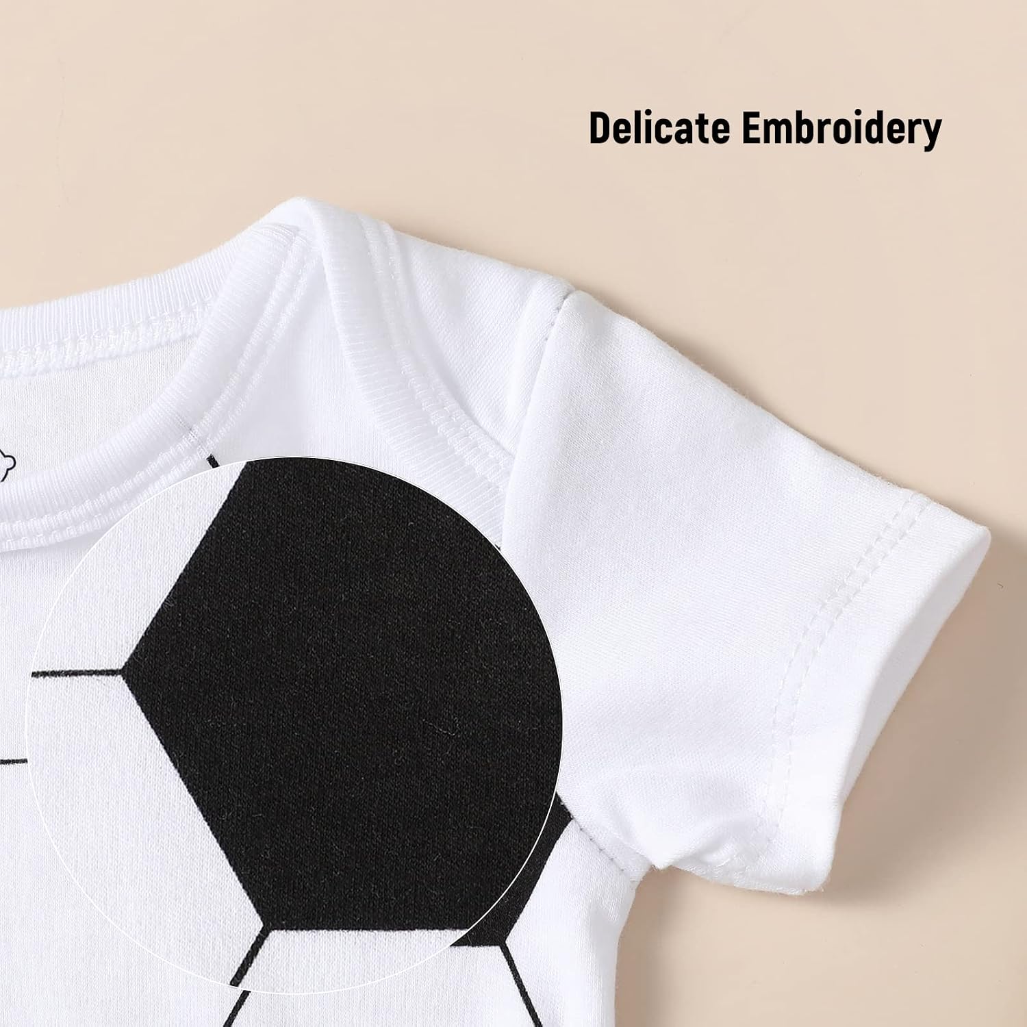 Chichoo Newborn Baby Football Baseball Soccer Sport Themed Jersey Outfit Infant Bodysuit Interlock 195 Gsm 0-24 Months image 3