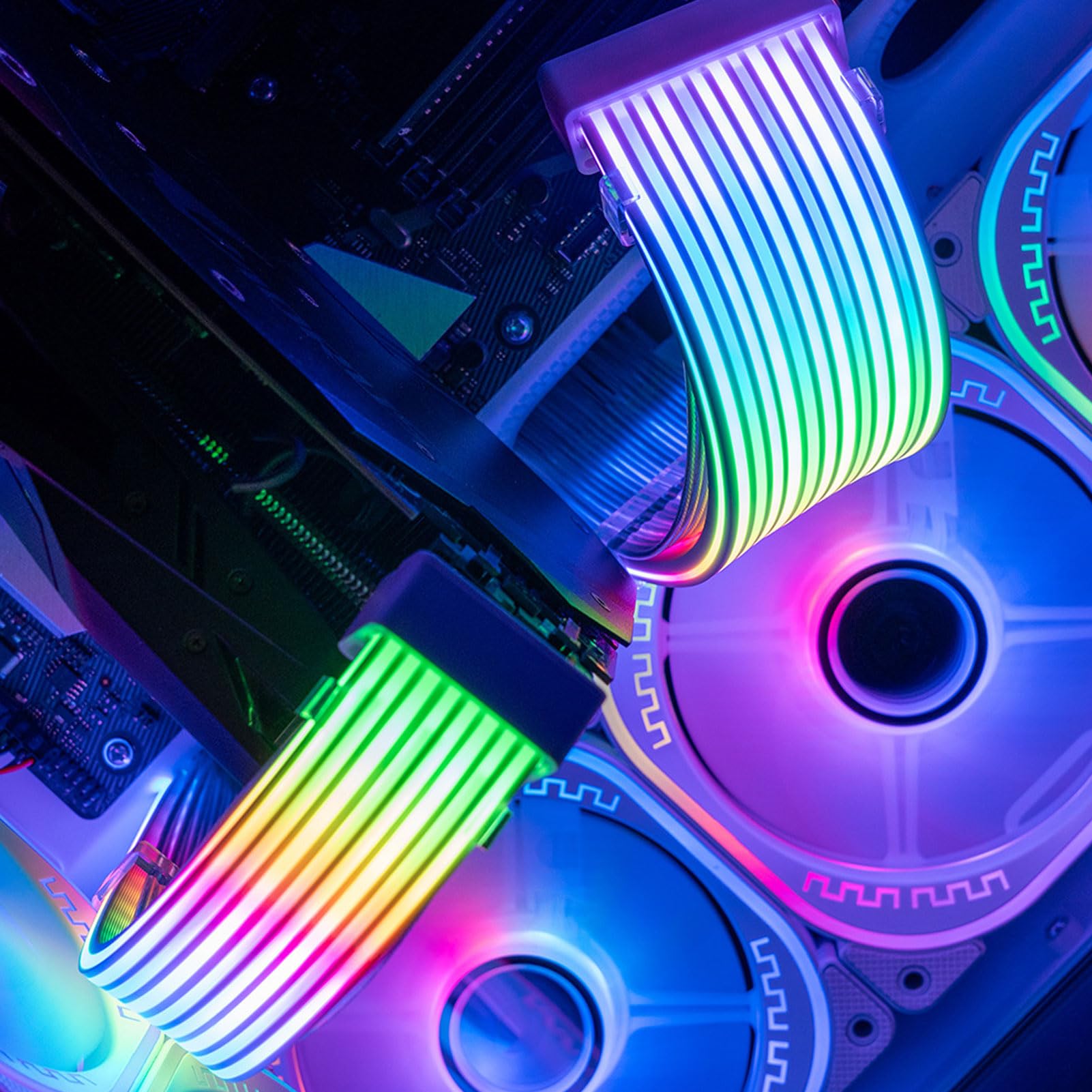 Kabel RGB GPU 8-pinowy Przedłużacz 5V ARGB 8Pin do 2x8Pin 16AWG Synchronizacja Akcesoria do Obudowy