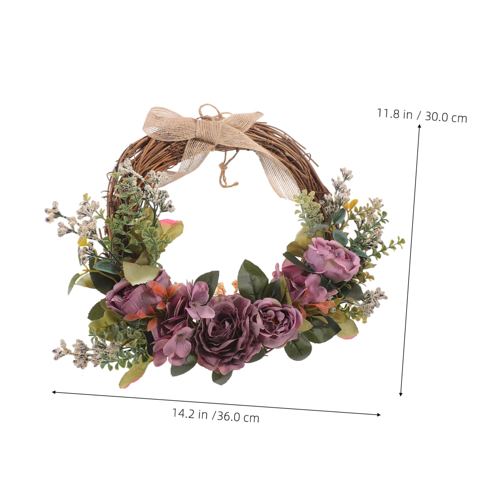 POPETPOP 2pezzi Ghirlanda Decorativa Stile Europeo Con Fiori Artificiali Di Peonia Decorazione Per Porta Festività e Matrimonio Realizzata Materiale Setosa Resistente e Durevole